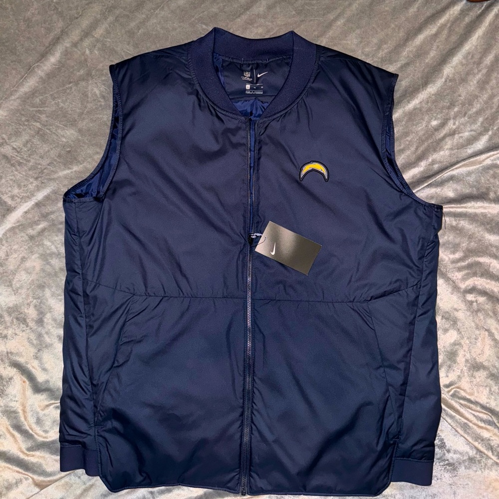 NFL chargers made by Nike puffer vest